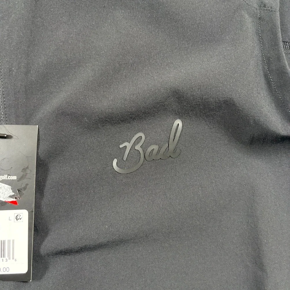 Bad Birdie LW Vest Mens‎ Large Black Quarter Zip Performance Athleisure Golf